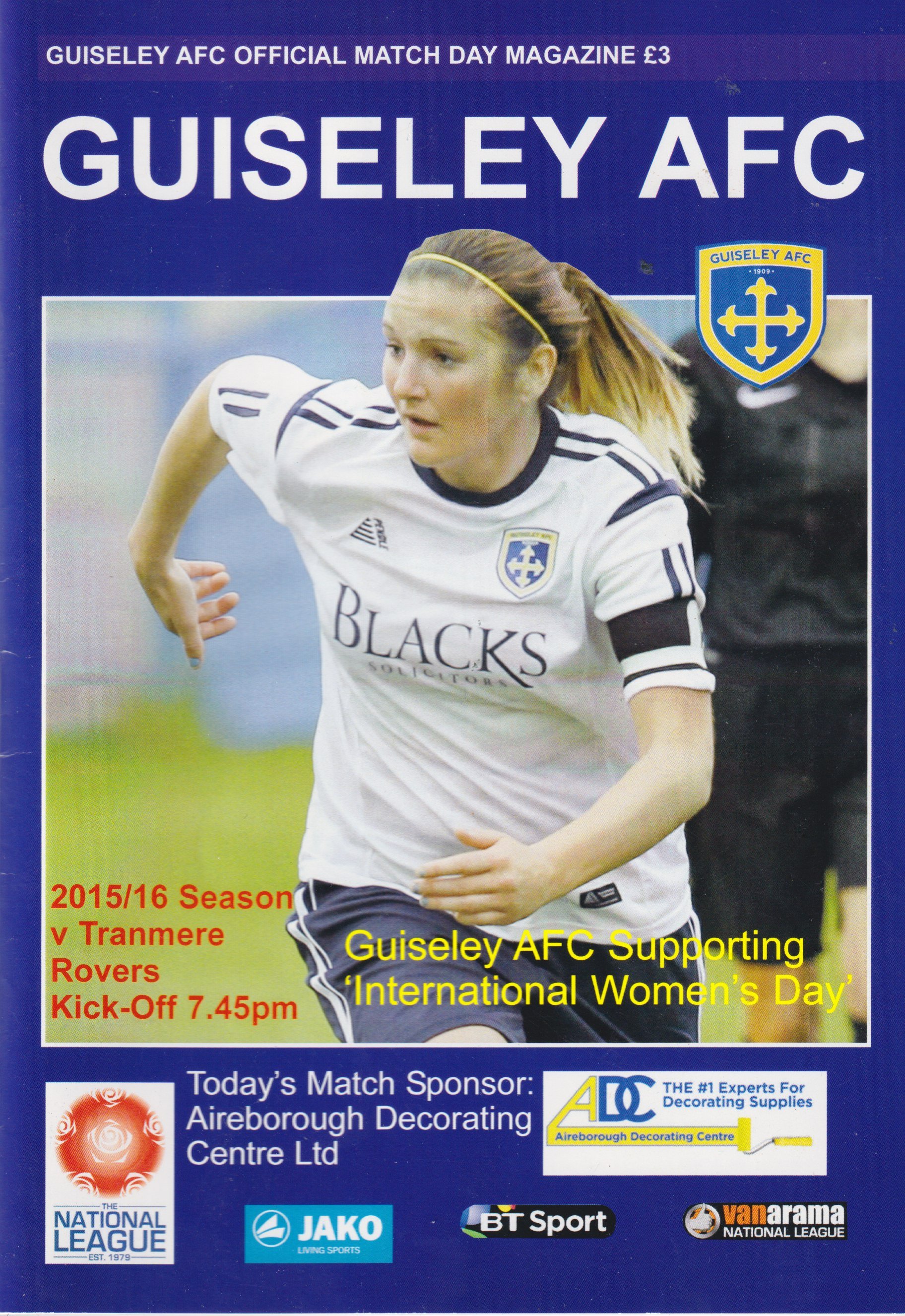 Guiseley v Tranmere Rovers match programme
